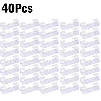 Cable Organizer Clips Wire Holder Self Adhesive Desktop Cord Management for PC Mouse USB Power Cord Fixer Wall Car Home Office