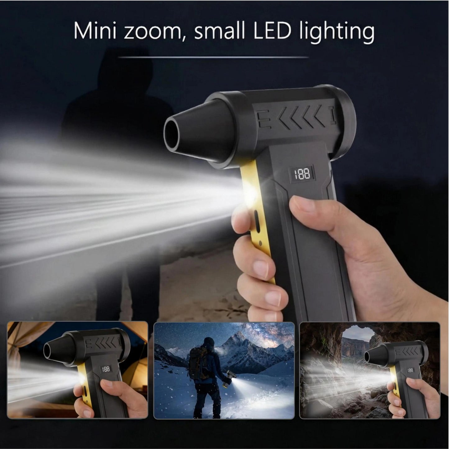 High-Speed Turbo Electric Portable Cooler Air  160000 RPM Rechargeable Powerful Violent Dust Blower Brushless Motor