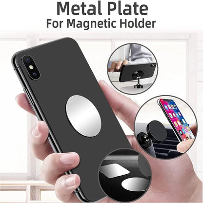 5/10Pcs Metal Plate For Magnetic Car Phone Holder Universal Iron Sheet Sticker Stand Strong Adhesive Magnet phone Holder Mount