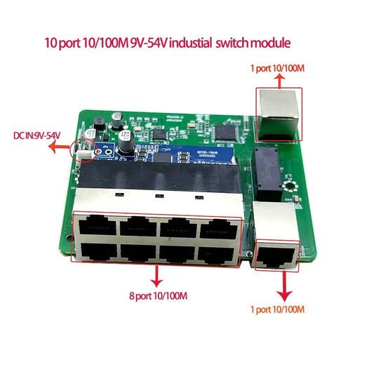 Standard protocol 802.3AF/AT 48V POE OUT/48V poe switch 100 mbps 8port POE with 2port uplink/NVR industrial switch by PDG ibma