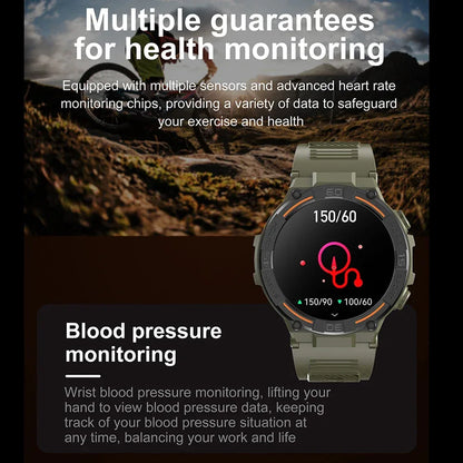 2025 New Sport Smart Watch Men 360*360 HD Screen Flashlight Health Monitoring IP68 Waterproof Heart Rate BT Call Smartwatch Man