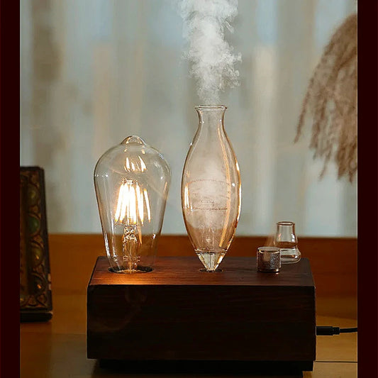Waterless Pure Essential Oil Diffuser Nebulizer Aromatherapy Diffuser Electric Wooden Glass Home Aroma Essential Diffusers by PDG ibma