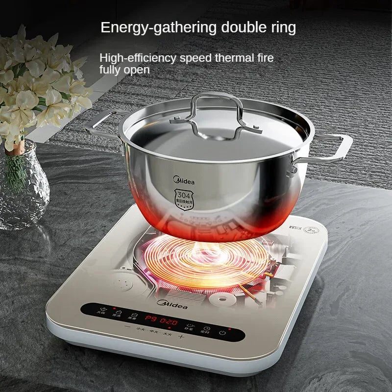Midea Induction Cooker 2200W High Power Home Cooktop Built-in Timer Hotpot Cooker C22-Micca708 220V