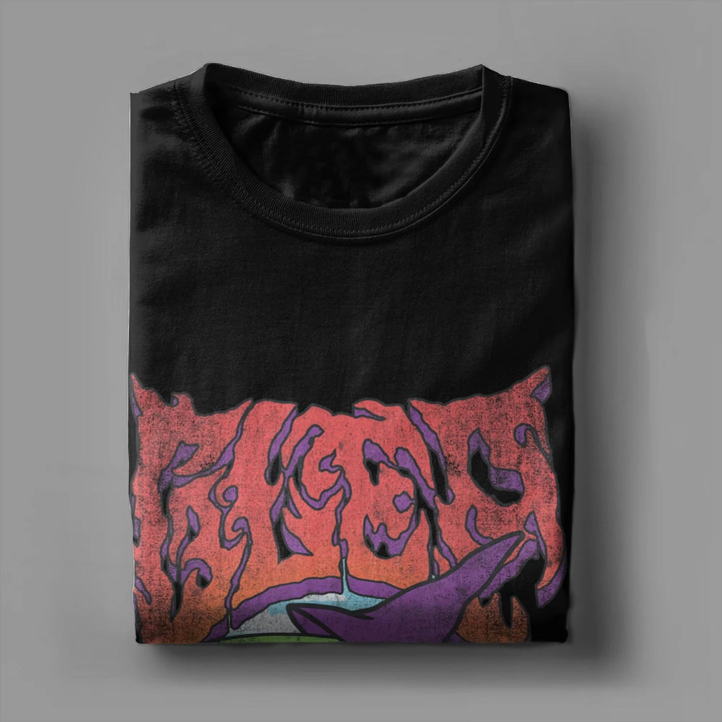Smiling Friends Glep Flowers T Shirt Men Cool T-Shirt Round Neck Tee Shirt Short Sleeve Tops Summer Pure Cotton Breathable Tees