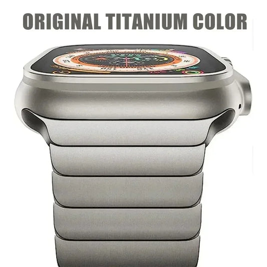 Titanium color band For Apple Watch Band Ultra 2 49mm 9 8 7 5 4 se 6 for iwatch 45mm 41 42 44mm 38 40mm stainless steel bracelet by PDG ibma