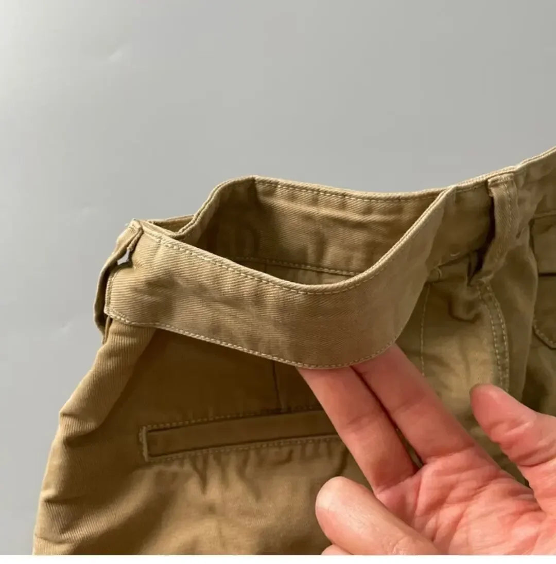 American Style Pure Cotton Heavy Duty Cargo Pants for Men Anti-Dirt Anti-Wear Loose Straight Leg Casual Pants Footwear