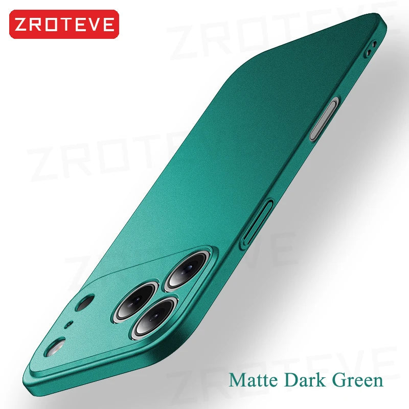 For iPhone 17 Air 17e 16 16e 15 14 13 12 Pro Max ZROTEVE Slim Matte Hard PC Cover For iPhone17 iPhone16 Plus Phone Case