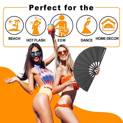 Boots on The Ground Clack Fan, 2025 New Large Holographic Folding Hand  Line Dance Popping Fan,Clap Fans for Line Dancing