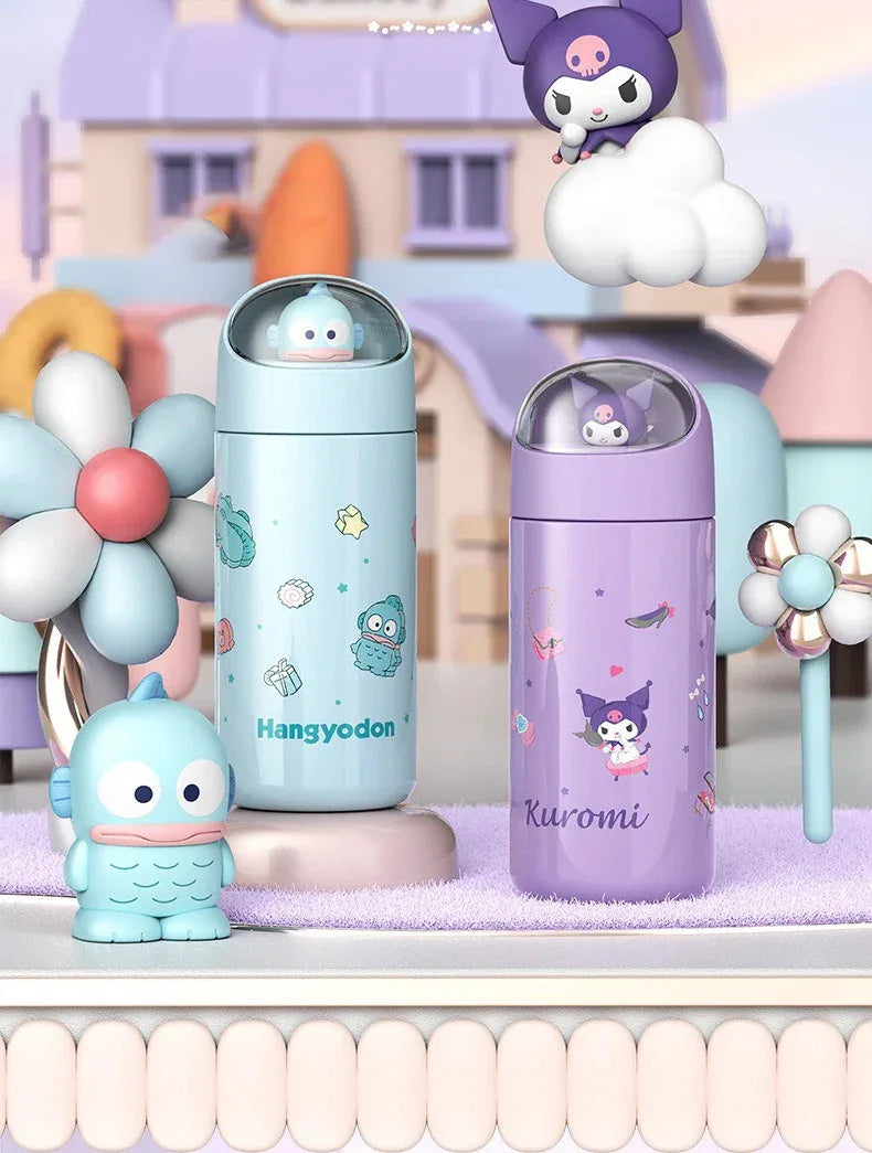 350MLStainless Steel Thermos Cups Student Kids Anime Cartoon Vacuum Flask Cute kitten/Dog/Bear Insulated Water Bottles Tumbler