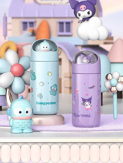 350MLStainless Steel Thermos Cups Student Kids Anime Cartoon Vacuum Flask Cute kitten/Dog/Bear Insulated Water Bottles Tumbler