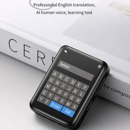 2 inch Display Screen Portable MP3 Player BT 5.0 Touch Screen Music Player with Speakers Support FM Radio Recording E-Book