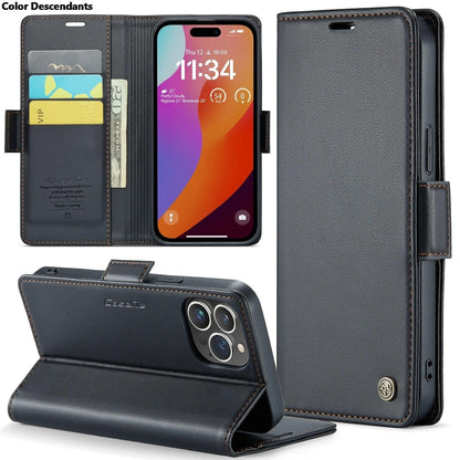Iphone 15 Pro Max Case Iphone 13 14 12 11 Pro Max SE X XR XS Max 8 7 6 6S Plus Card Slot High-grade Leather Cover Phone Case