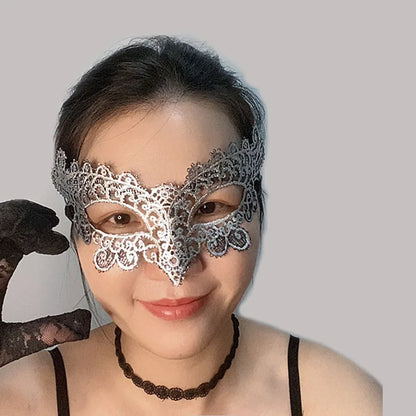 Halloween Mask Sexy Lace Velvet Material Mask Party Prom Costume Masquerade Mask Unisex Halloween Gifts Black Eye Mask Cosplay