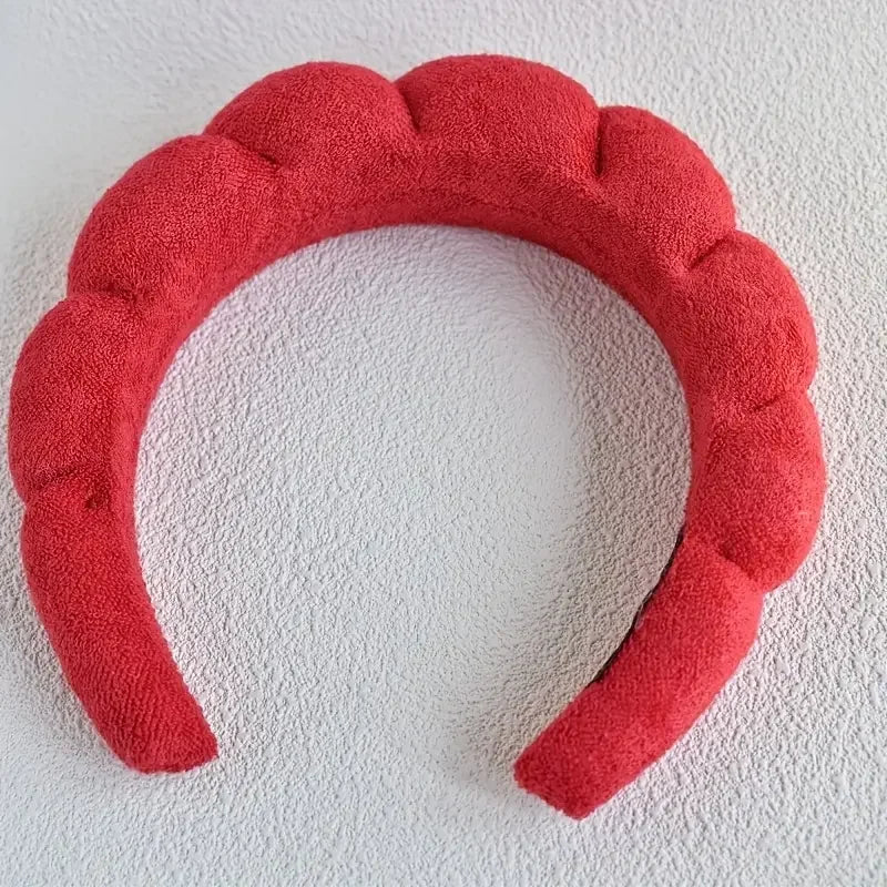 6pcs/set Women's SPA Hairband Set, Headband Hair Hoop Claw Clip Velvet Hair Hoop Wristband For Washing Face Skincare Makeup Wear