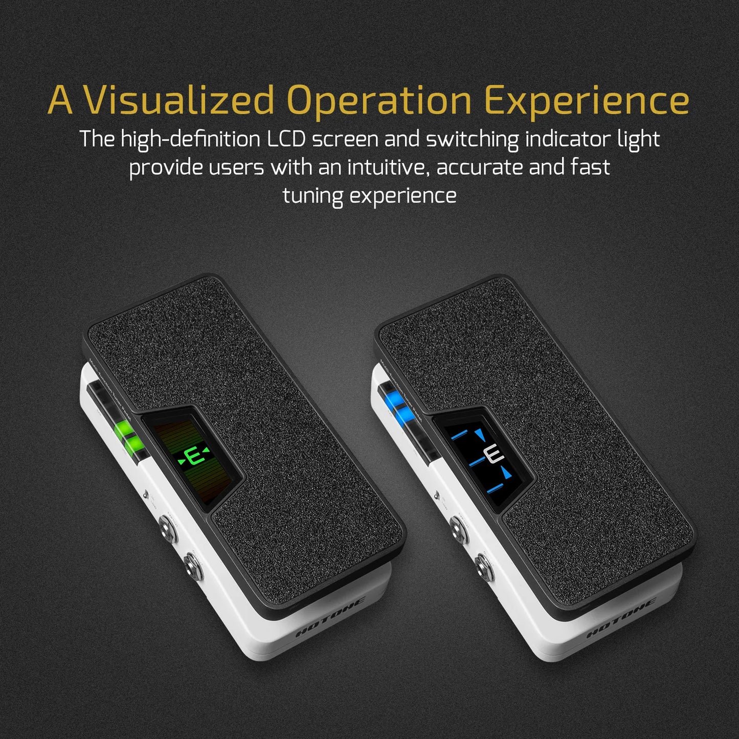 HOTONE Multi-function Tuner Press 4 in 1 Switchable Volume & Expression Padel with Buffer switch and Visible Tuner