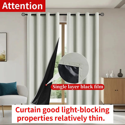 2panels Solid 100% Blackout Curtain - Curtains for Bedroom, Living Room Decor - UV Protection, Easy Sliding and Stylish Design