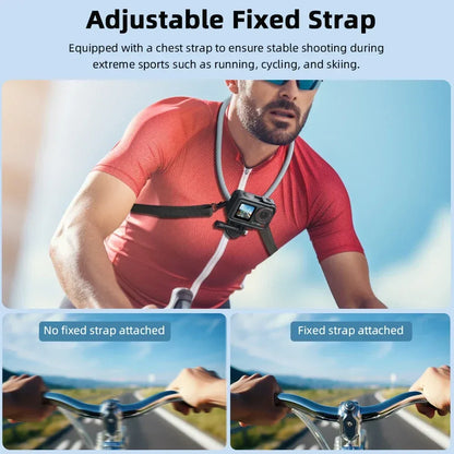 Neck Mount For DJI Osmo Action 5 Pro 4/Gopro 13/Insta360 Ace Pro/2,First Person View Riding Running Vlog Recording Accessories
