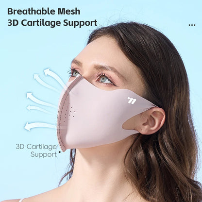 WEST BIKING Summer Sunscreen Traceless Mask 3D Ice Silk Breathable UV Protection Mask Summer Outdoor Sport Cycling Sports Masks