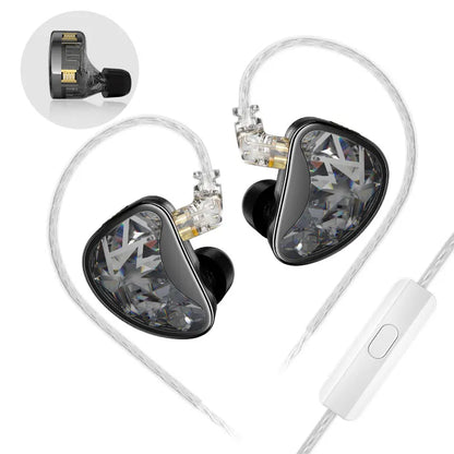 KZ AS24 24BA Units HIFI In Ear 12 Balanced Armature Earphones Noise Cancelling Earbuds Adjustable Tone Headset AST ZSX ZAR