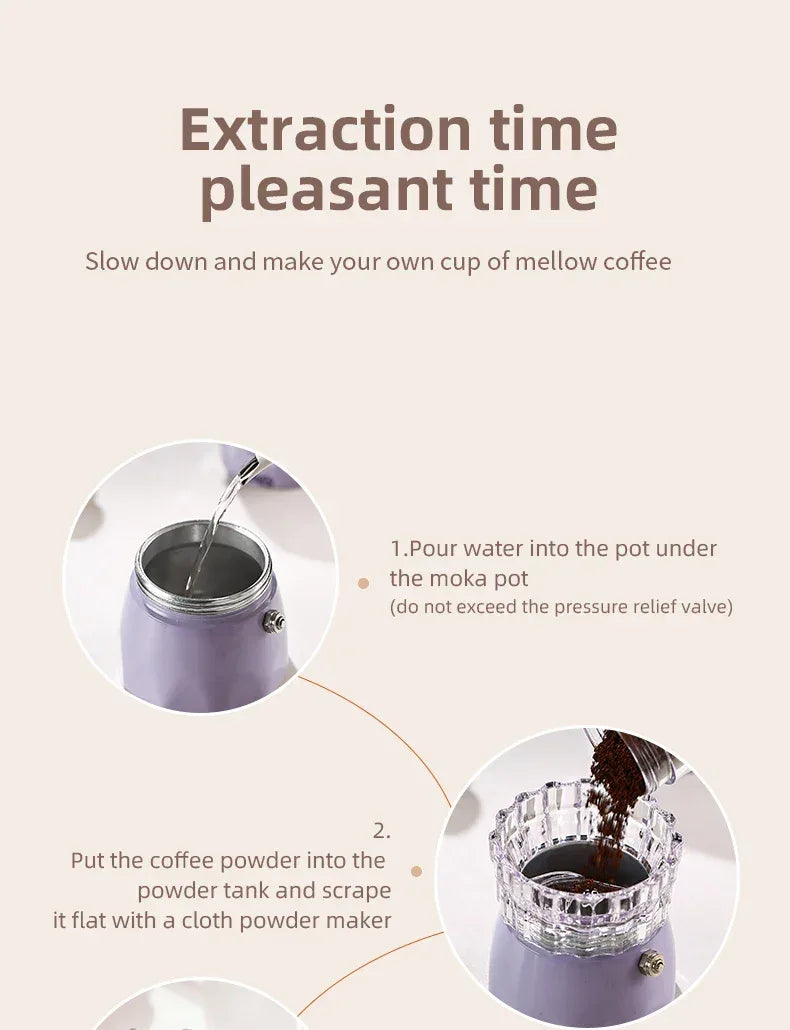 Double Valve Moka Pot Coffee Mocha Pot Set Espresso Moka Pot Electric Stove Heated Brewed Coffee Pot Italian Barista Tools 220v