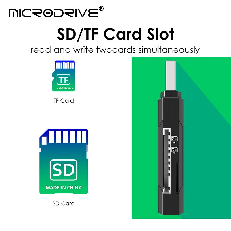 Usb 3.0 / 2.0 Flash TF Memory Card Reader / Micro Mini SD Card Adapter / 2 in 1 USB Card Reader for Micro Card SD Cards