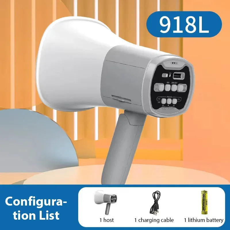 Megaphone Speaker Foldable Handle Portable Bullhorn For Selling Promotions Safe Drills Cheerleading Fans Coaches Outdoor Sports