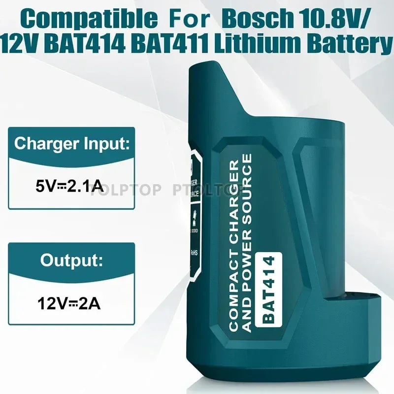 Charger Converter USB Power Adapter Phone Charger Adapter For Milwaukee For Makita For Bosch 12V Battery 12V DC Output Port