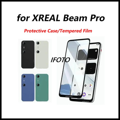 XREAL Beam Pro Protective Case Silicone Cover Tempered Film Mobile Phone Film,  Space Computing Terminal Protective Film