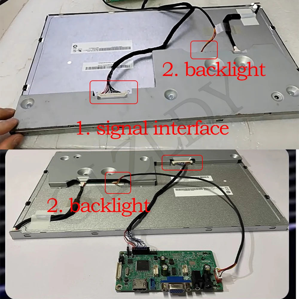 For AUO G156XW01 G185XW01 G156XTN01.0 1366x768 Controller Board HDMI+VGA To LVDS LED Screen Laptop DIY display Driver Board Kit