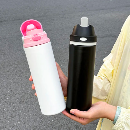 1pc Sports Cycling Water Bottle, 750ML Large Capacity Dual-Drinking Sports Water Bottle, Outdoor Portable Water Bottle