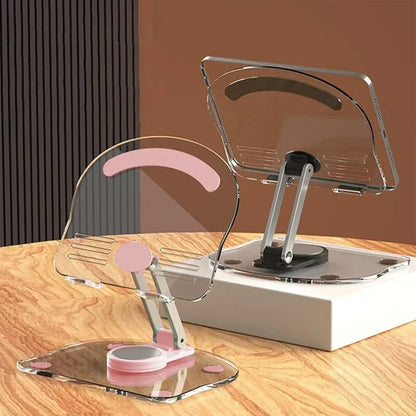 Foldable Tablet Support Office Desk Cell Phone Stand Telephone Versatile Grey Mobile Bracket