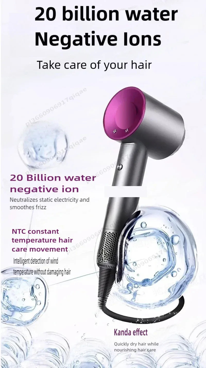 1600W Professinal Leafless Hair Dryer Negative Ion Hair Care Hairdryer Home Powerful Blow dryer Styling Toos Gift For Women
