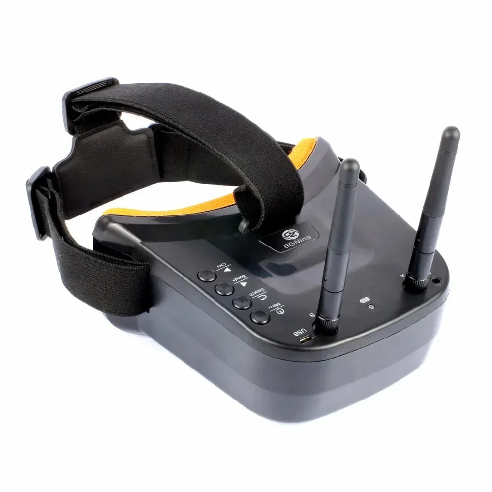 BGNing FPV Goggles 3inch 480 x 320 Display Double Antenna 5.8G 40CH Built-in 3.7V 1200mAh Battery for RC Racing Plane Quadcopter