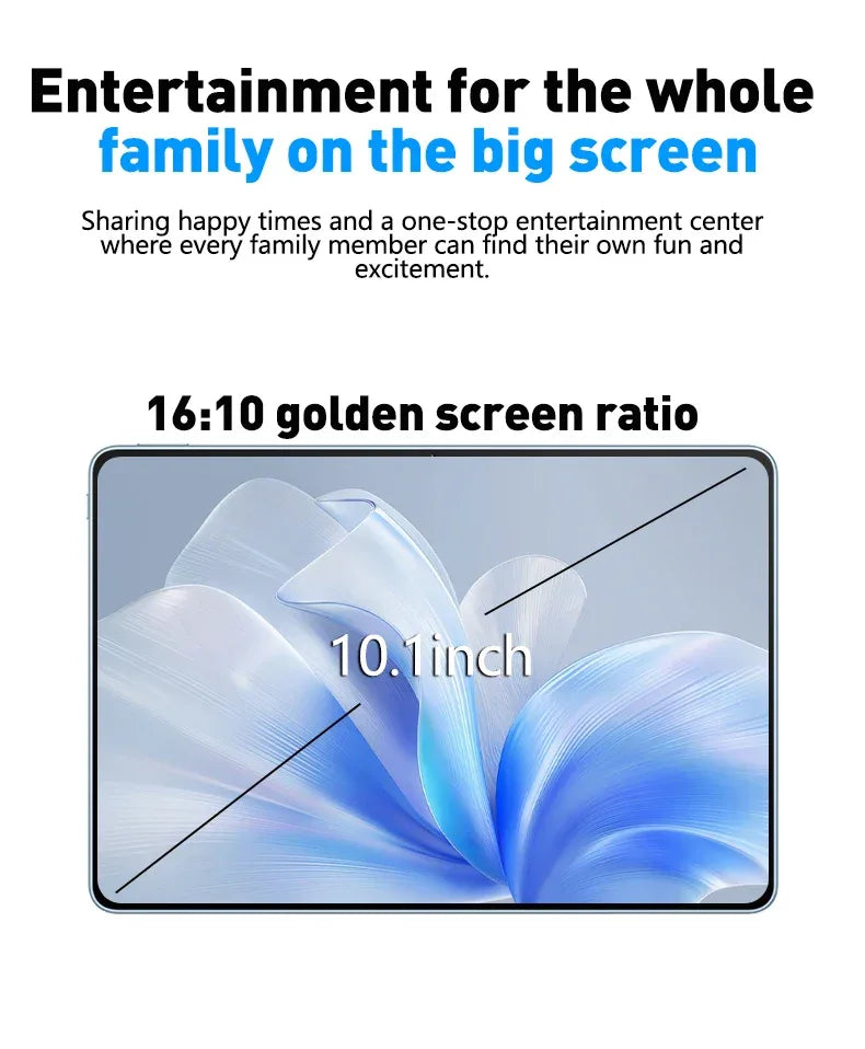 2026 NEW 10.1inch Latest Global Tablet Pad 16GB+1024GB Android 13  Soft Light Screen Ultra WiFi GPS WPS 5G PC