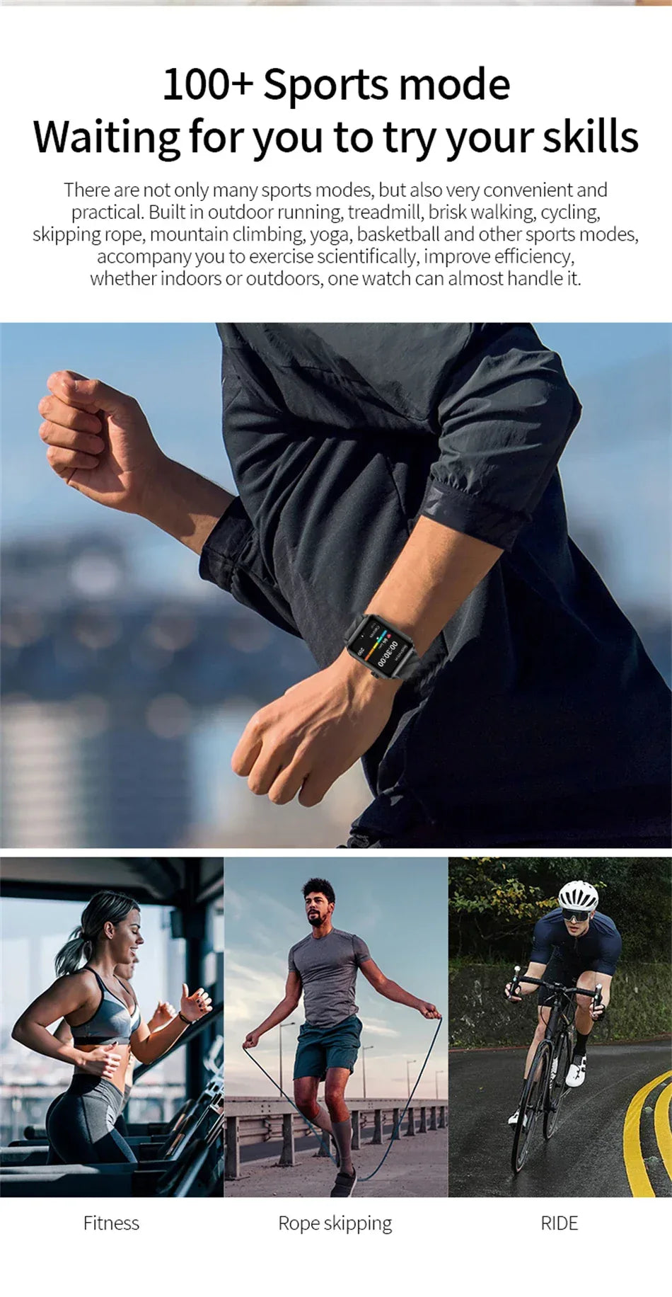 LIGE Smart Watch Sport Fitness Sleep Monitor Fashion Luxury Women's Watch Bluetooth Call Message Clearance Sale Men's Smartwatch