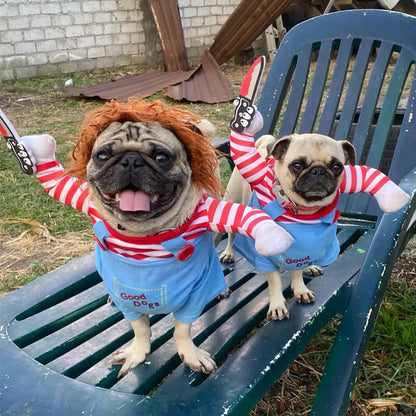 Halloween Funny Dog Clothes Small Medium Large Dogs Cat Cosplay Pets Dress Up Puppy Pullover Chihuahua Costume Party Pet Outfits