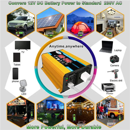 2000W Solar Energy System 110V/220V 4000W Solar Panel Inverter Glass 12V Battery Charging Controller For Home/Outdoor Use