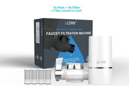 ALTHY Faucet Tap Water Filter Purifier System, Reduces Lead, Chlorine & Bad Taste NSF Certified 320-Gallon Kitchen