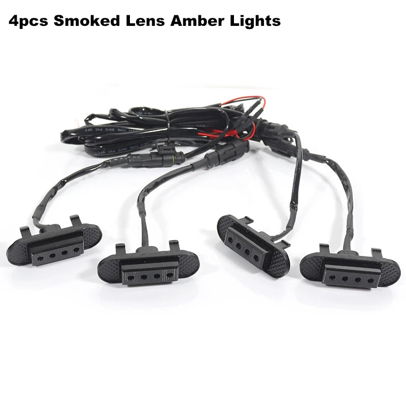 iJDM Car LED Front Grille Clearance Light For Ford Bronco Badlands Wilderness Edition Amber Daytime Running Light Warning Lamp