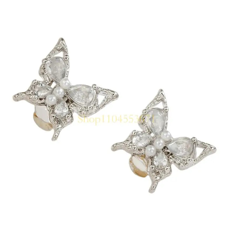 Best Seller 1 Pair Butterfly Themed Ear Clip Embellishment Zircon Detail Earbuds Ornament For Freeclip 1/2 Wireless Equipment