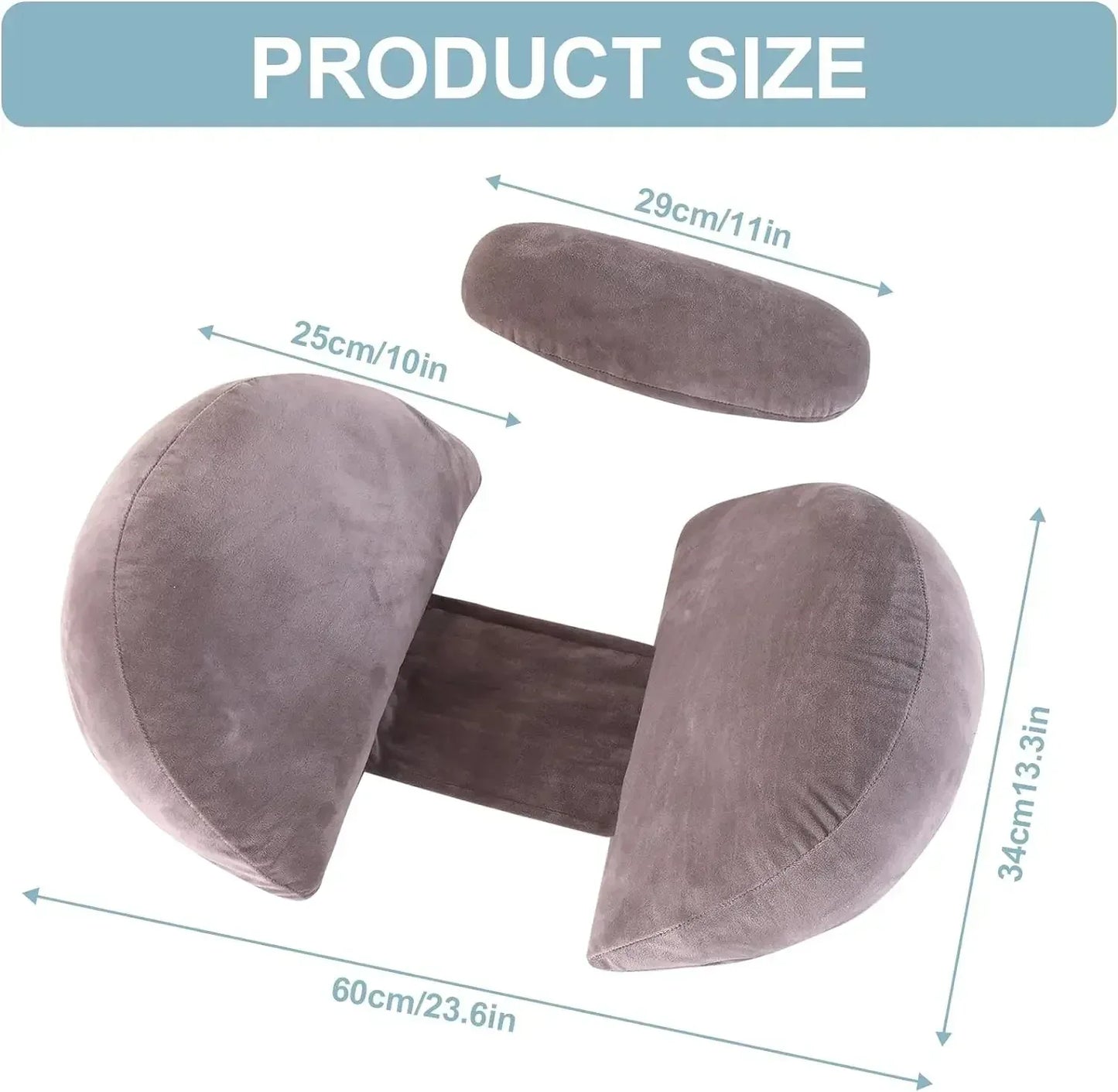 Pregnancy Pillow Maternity Pillow for Side Sleeping Soft Pregnancy Body Pillow Maternity Pillow w/ Detachable Adjustable Pillow