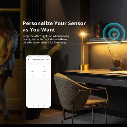 SONOFF SNZB 06P Zigbee Human Presence Sensor SNZB-06P Detector Motion Light Sensing Smart Home Automation Work with Alexa Google