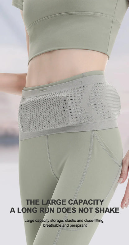 Seamless Invisible Running Waist Belt Bag Unisex Sports Fanny Pack Mobile Phone Bag Gym Running Fitness Jogging Run Cycling Bag