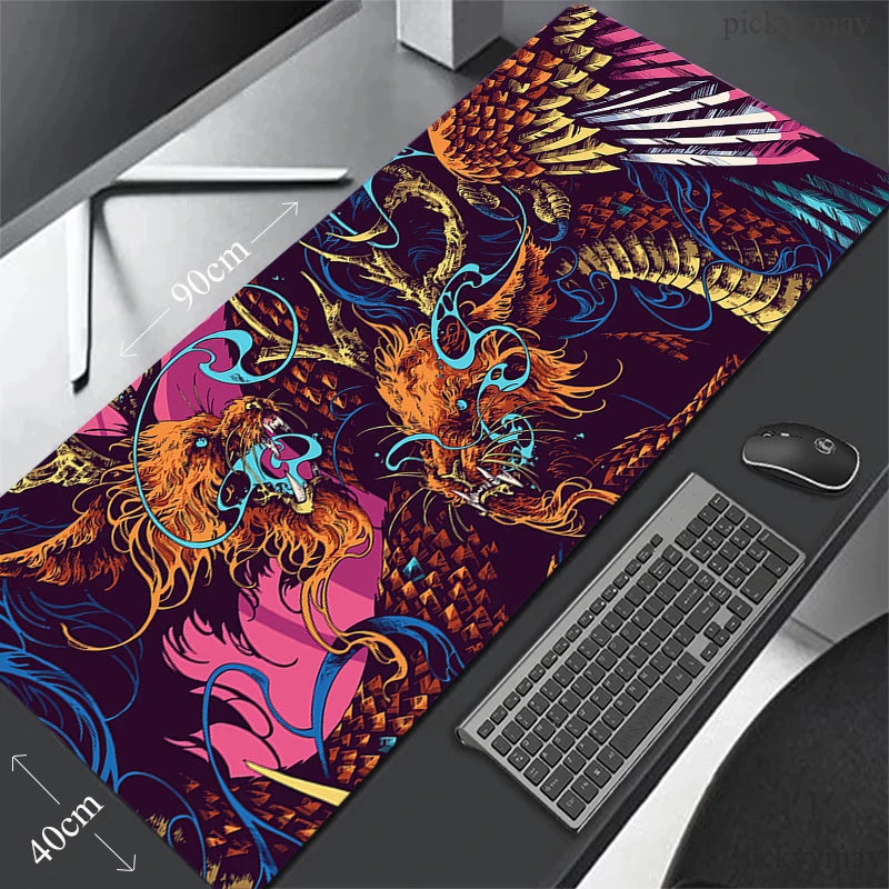 Fish Mouse Pad Gaming Mousepad Mat Gamer Mouse Mat Keyboard Mat Desk Mat Carpet Mausepad XXL For Computer Laptop Pad