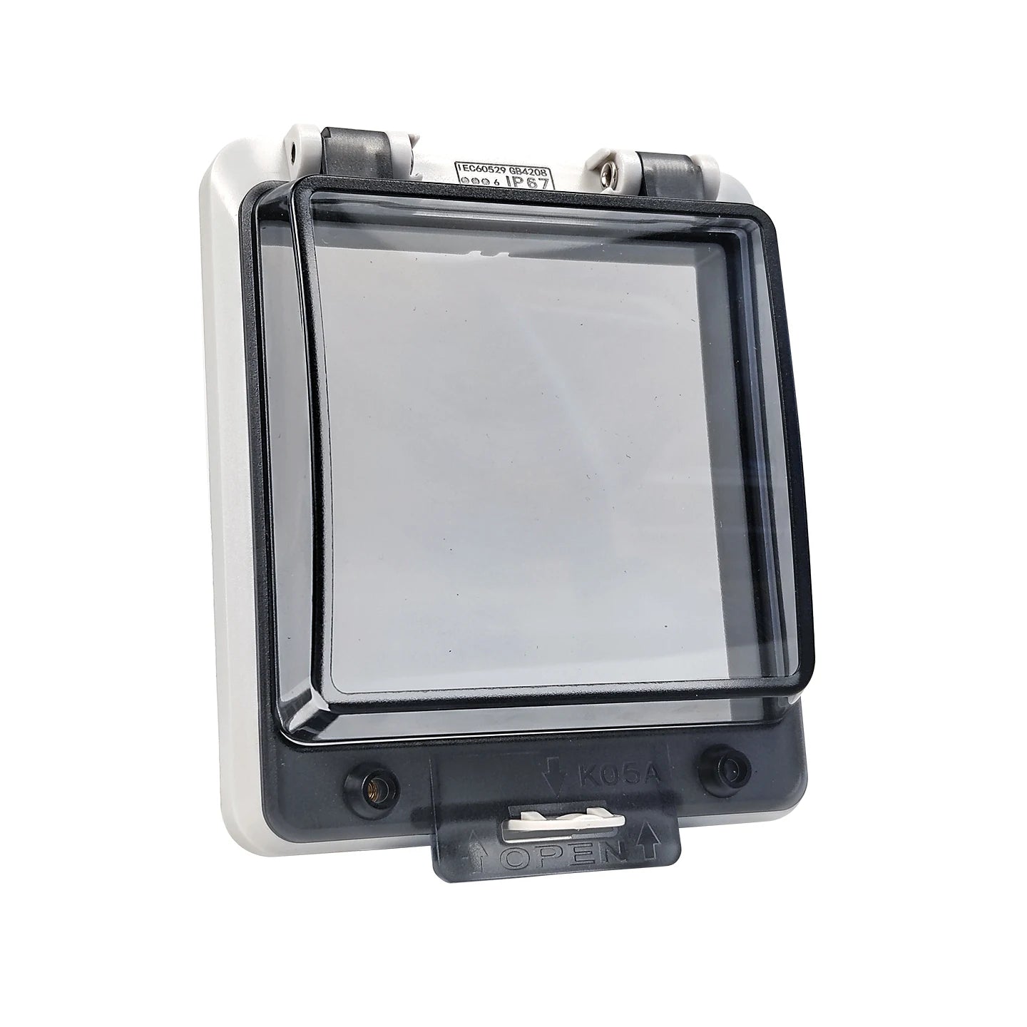 Outdoor Waterproof Window Cover with Lockable Circuit Breaker Electrical Box, Transparent Cover for IP67-Rated Button and Instru