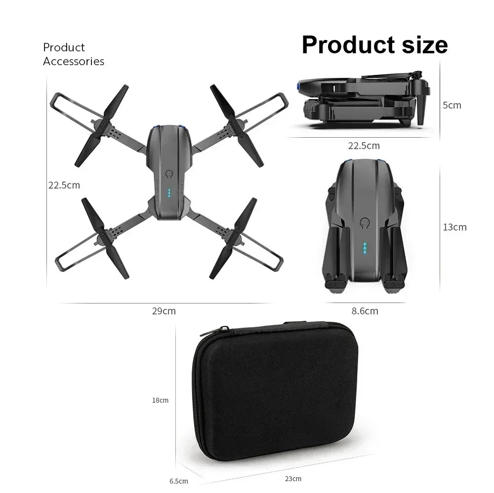 New E99Pro RC Drone 4K Professinal With 1080P Wide Angle HD Camera Foldable Helicopter WIFI FPV Height Hold Gift Toy ﻿