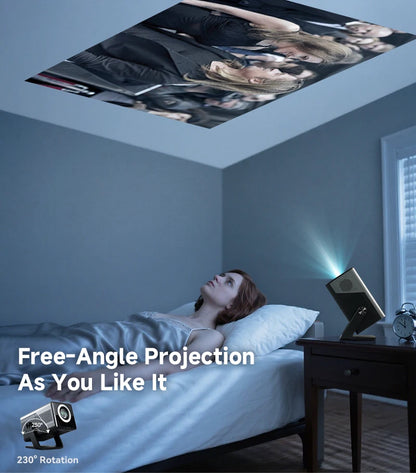 HUAWEISHI Full HD 1080P Projector 4K 1200 ANSI Android WiFi 6 Auto Focus Home Theater Projectors for Movie Meeting Video