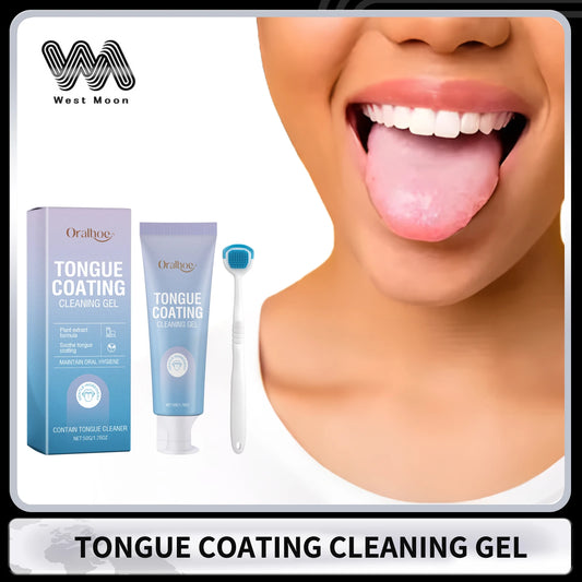 Tongue Cleaning Gel with Toothbrush for Remove Tongue Coating Eliminate Bad Breath Fresh Breath Inhibit Oral Bacteria Oral Care by PDG ibma