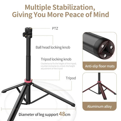 Ulanzi MT-79 2M Aluminum Alloy Light Stand Protable Tripod Stand for DSLR Smartphone Camera LED Video Light Flash Projector