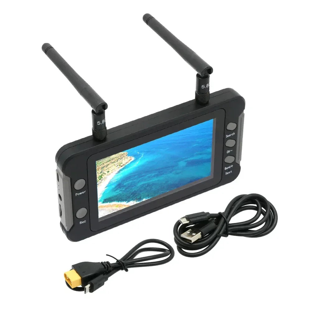 5.8G 40CH Dual Antennas FPV Goggles Monitor Video Glasses Headset HD W/ 5.8G 25mW transmitter fpv camera + Osd for Racing Drone